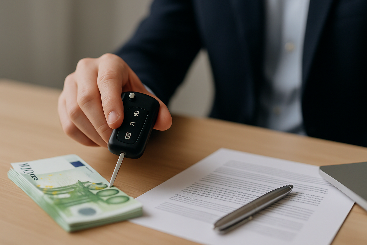 Autokredit ohne Schufa – Person recherchiert Finanzierungsmöglichkeiten trotz negativer Bonität