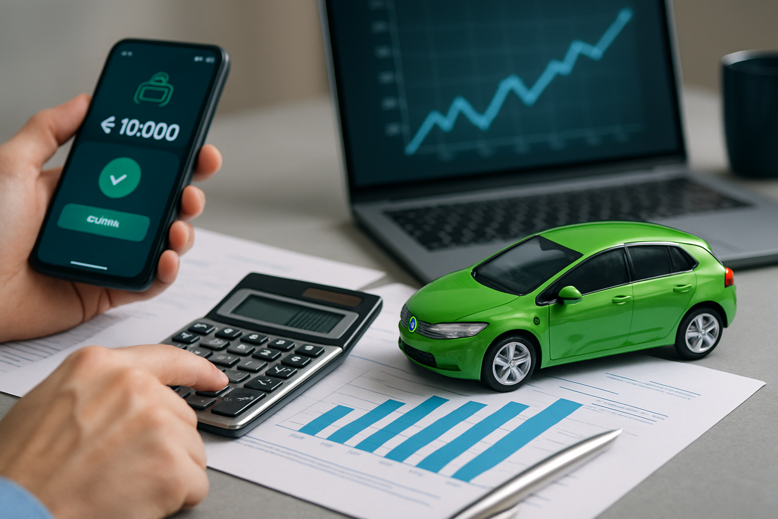 Elektroauto wird an Ladestation geladen - Finanzierung mit Förderung